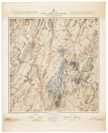 (CIVIL WAR.) John B. Bachelder. Map of the Battle Field of Gettysburg July 1st, 2nd, 3rd, 1863.